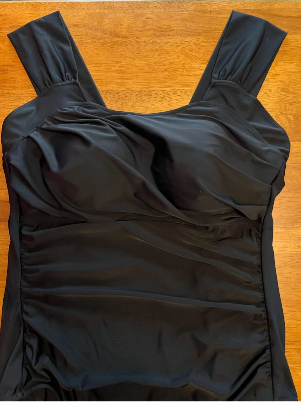 Coldwater Creek Black One-Piece Swimsuit with Wide Straps